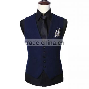 Custom fashion cotton waistcoat for men OEM design in China 2016