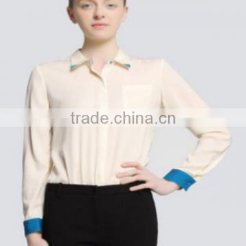 factory customized formal white shirts for women MOQ 100
