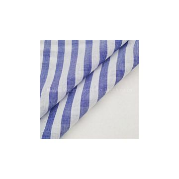 Silky Equidistant Blue White Gauzy Stripe