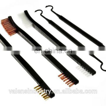 Custom Double End Brass Steel Nylon Bristle Brushes & Metal Polymer Picks Gun Cleaning Brush & Pick Kit