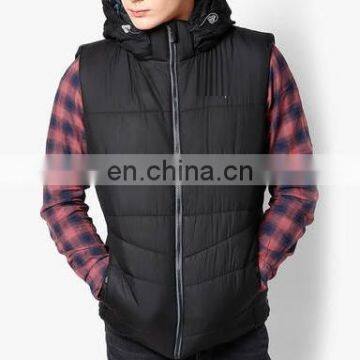 wholesale quilted jackets - Custom Quilted Winter Jacket without hood black color 2015