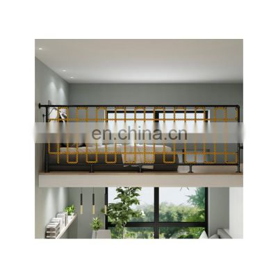 Custom stair handrail duplex luxury guardrail villa fence corridor wire railing