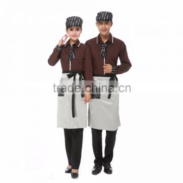 Custom hotel reception uniform with coat and apron