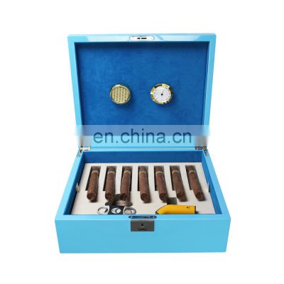 Creativepacking Wooden Humidor Walnut Cigar Box For 14 CT Cigar Storage Box With Mahogany Lining
