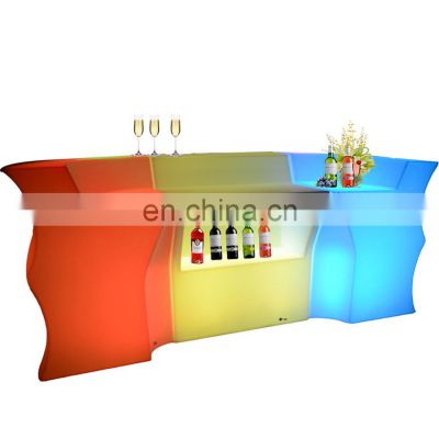 events party nightclub entertainment rental commercial Rechargeable Battery Power Colors Changing Illuminated LED Bar Counter