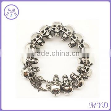 Fashion stainless steel skull bracelet