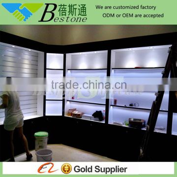 Slot wall mobile phone shop furniture cell phone accessories display cabinet