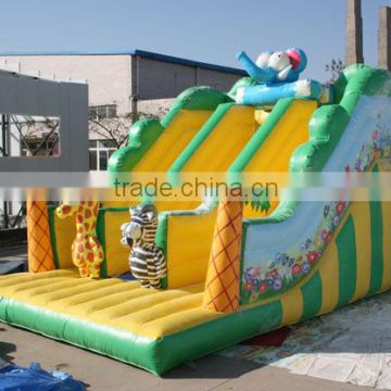 New PVC slide animal outdoor commercial slide for renting