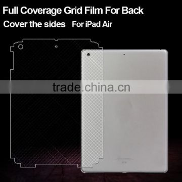 Anti-slip with grid back screen protector for ipad air ipad 5 invisible shield screen film
