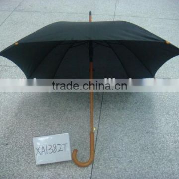 23"* 8K black square wooden umbrella