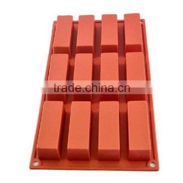 SC-029 Silicone Cake Mold/Mold 12 Cavities Rectangle Silicone Oven Handmade Soap