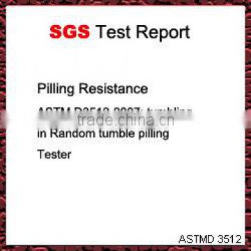 SGS Test Report for Pilling Resistance(ASTMD3512)