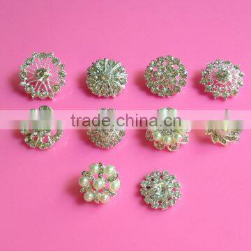 Hot selling factory price mix style rhinestone button in stock (Z-1)