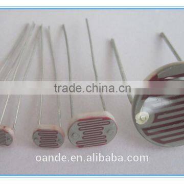 Ldr photoresistor with diferent sizes