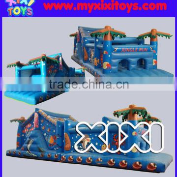Jungle run inflatable obstacle for kids,new design inflatable obstacle slide