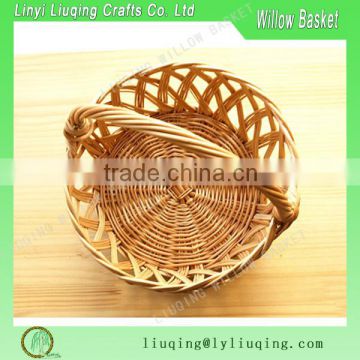 Factory wholesale cheap customized round candy and sweets wicker gift packing basket for christmas
