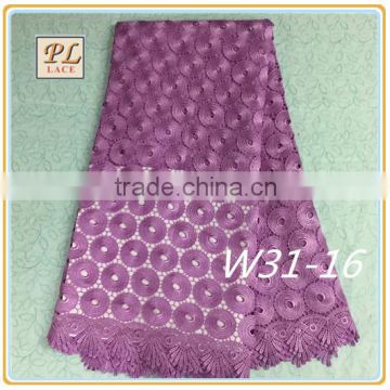 2015 best selling 100 % polyester fabric and textile embroidery lace for women wear