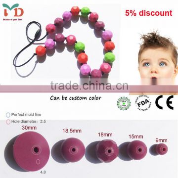 New design 100% silicone fruit Loop Bead Necklace jewelry