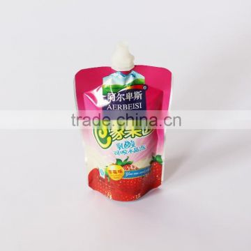 reusable Logo printed Best Sell drink stand up spout pouch