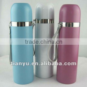 Best quality stainless steel vacuum water thermos with carry strap 350ml&500ml