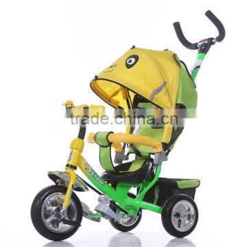 Cute cartoon kid tricycle / children tricycle with cover / colorful tricycle for baby push