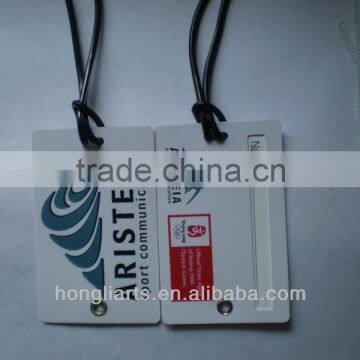 Hard plastic PVC card luggage tag