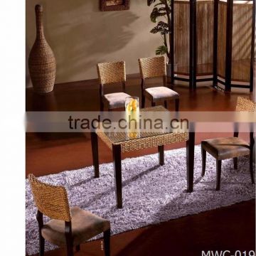Dining Set - Dining chair - Rattan Chair - (Hand woven by wicker, water hyacinth & wooden frame )