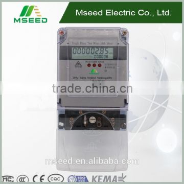 Hot Sale DDS3666 Single Phase ^Two Wire kWh Meter wtih Long Terminal , Electronic Power Meter
