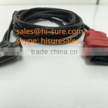 car diagnostic cable J1962 OBDII/OBD2 male connector to DB25P Female with DC5521 power adapter
