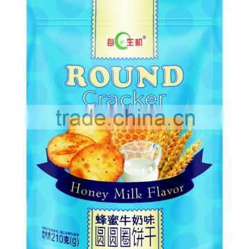 Round Cracker/Leisure Biscuits Honey Milk Flavor