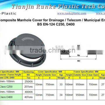 D400 Composite Telcom Manhole Cover