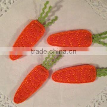 Hot sell Adorable Orange Mini Felt Carrot Applique made in China