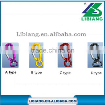 4 Different Types Ring of Colourful High Breaking Forece Locking Carabiner