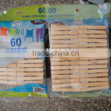 60pk decorative wooden pegs for clothes