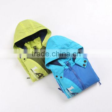 children's hooded turtle-neck colorful sweep jacket