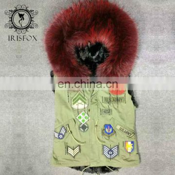 Fashion Winter Coat Fur Vest Women Jacket 2016 Lady European Multicolour fur gilet