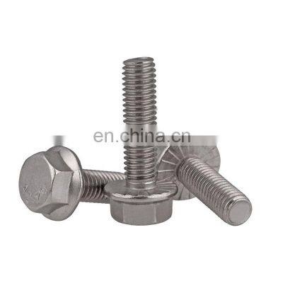 Indented hex washer head serrated bolt flange bolt M5 M6 M8 M10