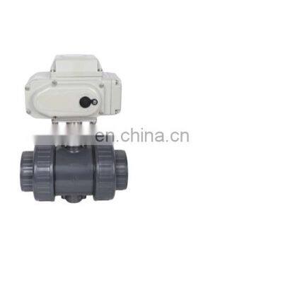 motorized ball valve 24v 5 wire 6wire 220V DN50 UPVC 2 way motorized valve