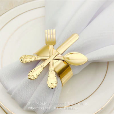 Popular Wholesale Cutlery Designed Napkin Rings for Holiday Party Dinner Wedding