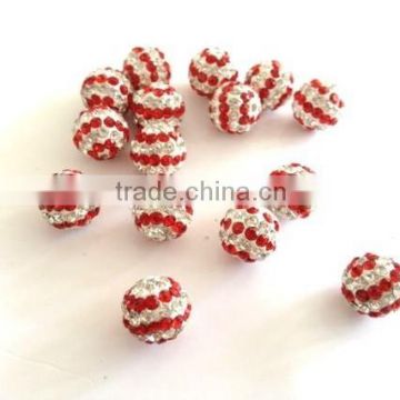 Jewelry Findgs 10mm Good Quality Shamballa Bracelets Loose Beads Stripe Color Clay beads