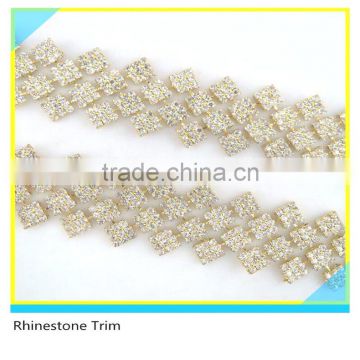 Fabulous 888 Crystal Rhinestone Bead Bracelet Trim Gold Plated Cup Chain