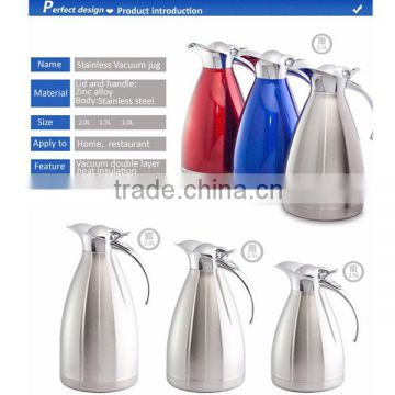 Double layer colorful stainless steel heat insulation kettle