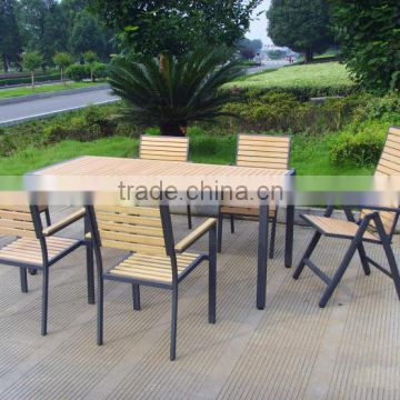 Aluminum frame wood royal garden outdoor furniture set