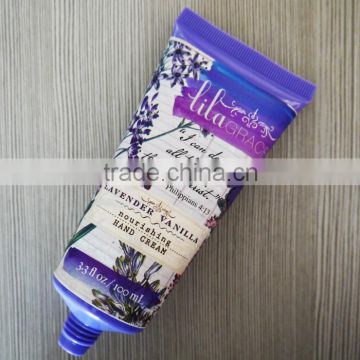 Supply 100ml plastic cosmetic tube packaging with labelling