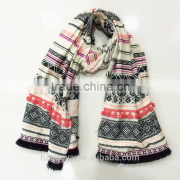 2016 new arrival fashion yarn dyed lady viscose scarf                        
                                                Quality Choice