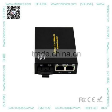 SH Link hot sale 1 optical port 2 RJ45 ports fast ethernet optical switch