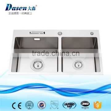 DS8147 4mm stainless steel handmade double kitchen sink                        
                                                                                Supplier's Choice