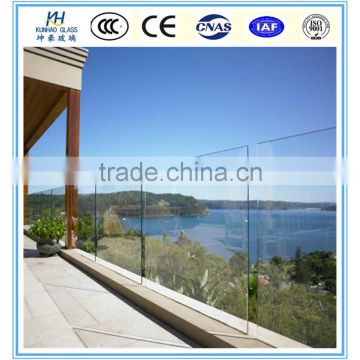 6.38mm 8.38mm 10.38mm tempered laminated safety balcony glass laminated safety fence balcony glass price for building