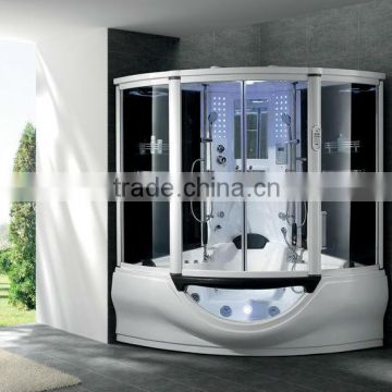 China sanitary ware steam shower room manufacturer shower cabin with whirlpool bathtub with heater pump G160I