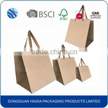 Custom design eco-friendly shopping kraft paper bag